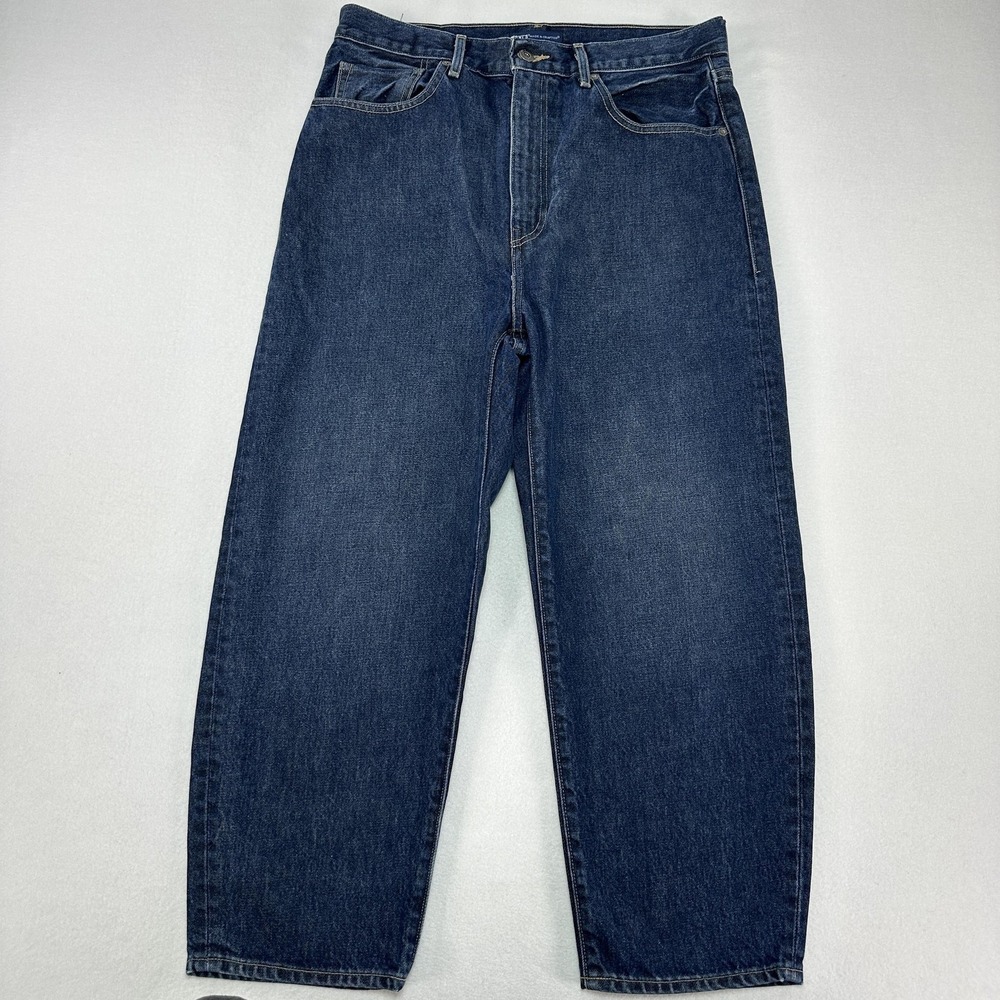 Levis Made & Crafted Jeans Womens 29 Blue High Rise Barrel Crop Denim Dark Wash